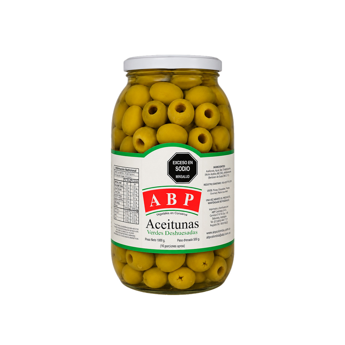 ACEITUNA VERDE DESHUESADA FRASCO
